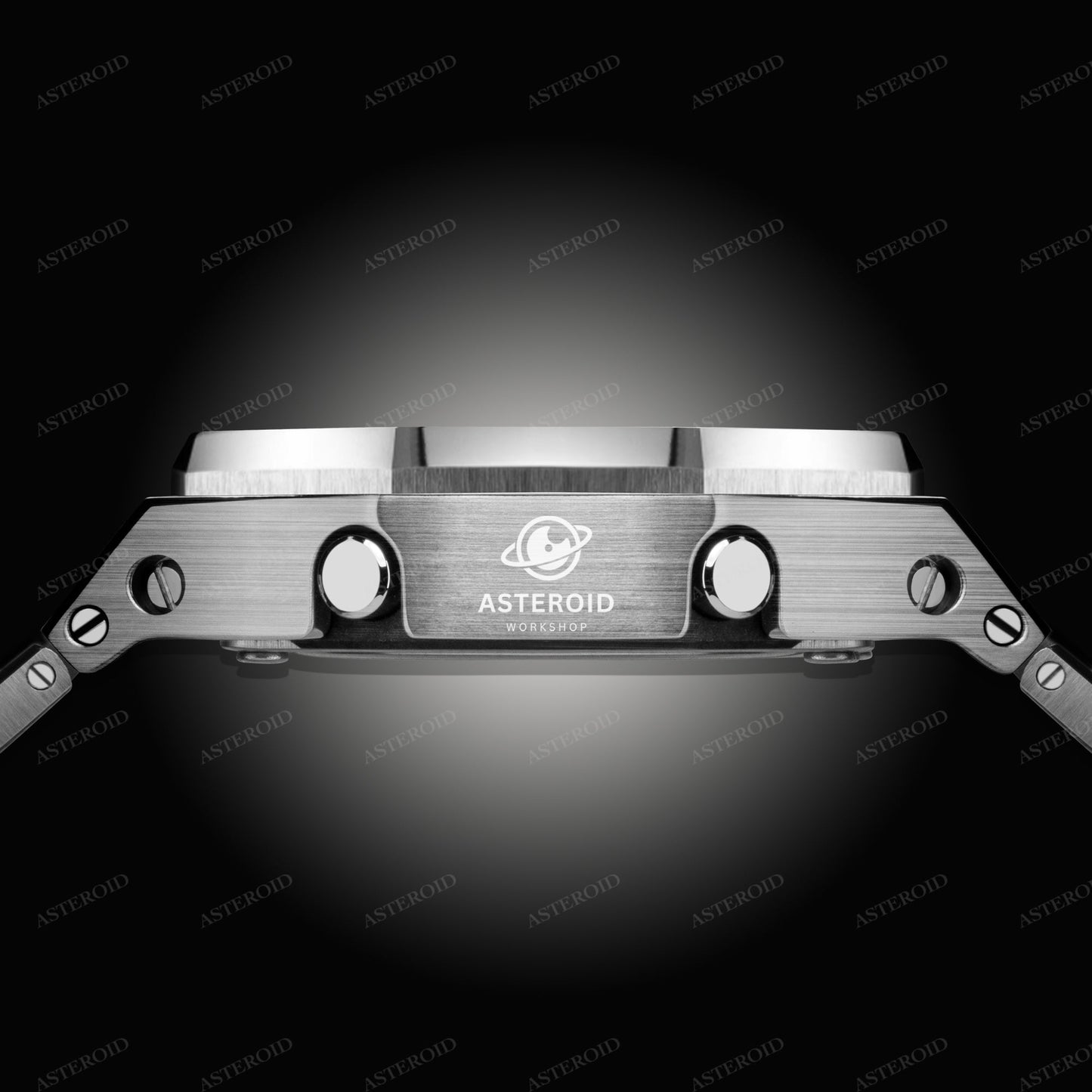 Silver Case Metal Strap Black White Time Mark White Dial