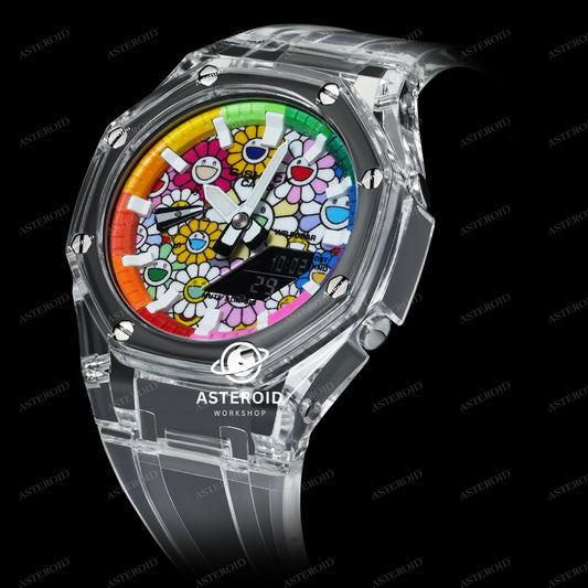 Jelly Case Jelly Strap Rainbow White Time Mark Takashi Murakami Dial