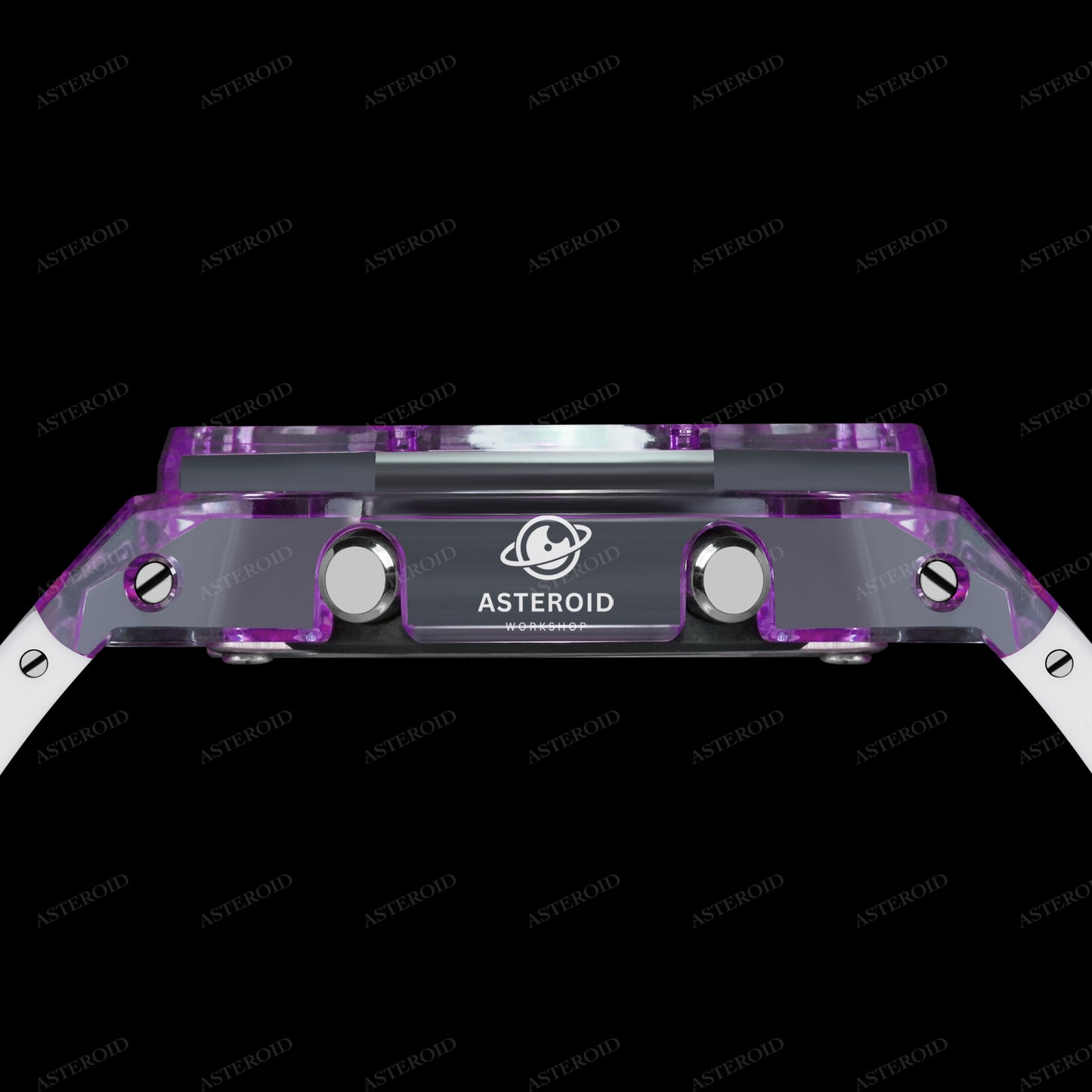 Jelly Case White Strap Purple Time Mark Purple Dial