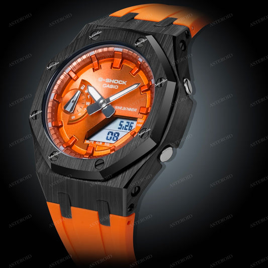 Black Case Orange Strap Orange Time Mark Orange Dial(42mm)