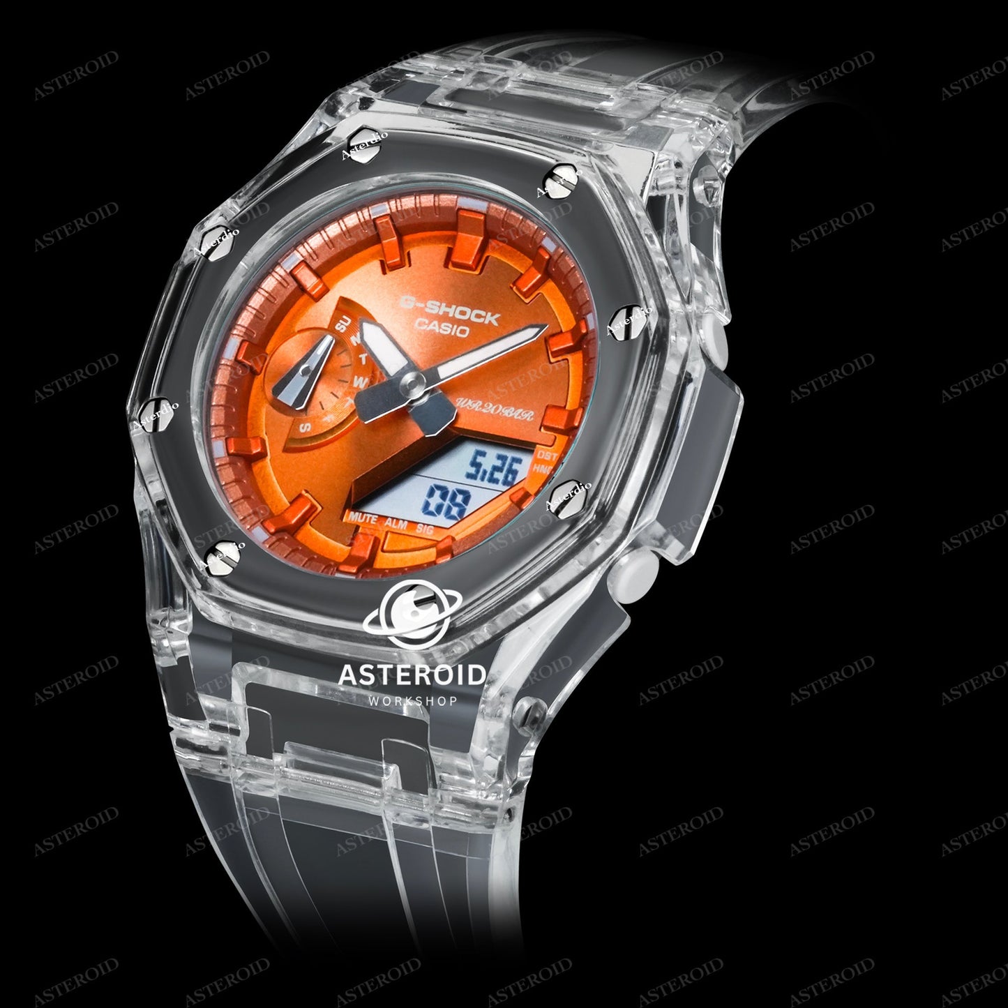 Jelly Case Jelly Strap Orange Time Mark Orange Dial（42mm）